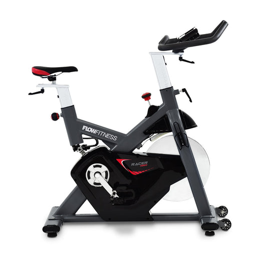 exerpeutic spin bike with bluetooth connectivity and chest belt